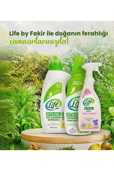 BY FAKİR DETERJAN 1500 ML YUMUŞATICI 1500 ML VE LEKE ÇIKARTICI 475 ML 3 LÜ SET
