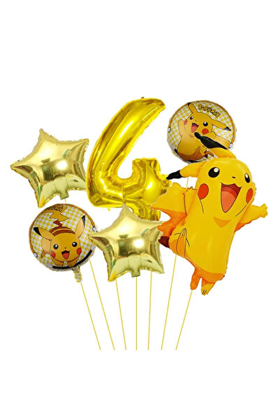 Choice7 مجموعة بالونات بوكيمون من سلسلة بيكاتشو، عبوة واحدة تحتوي على 4 أو 6 ...