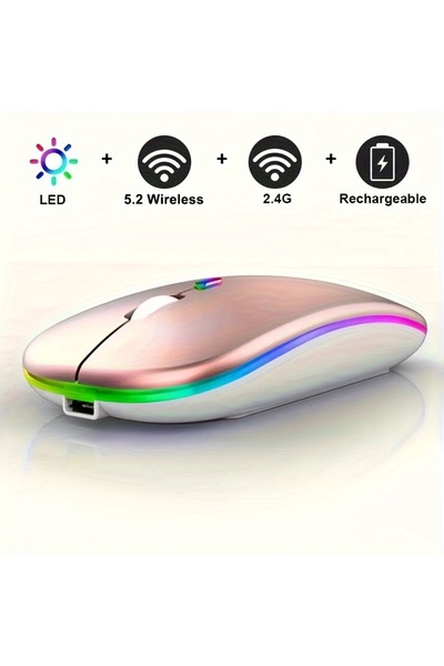 Choice1 ماوس لاسلكي رفيع من روز، متوافق مع تقنية بلوتوث بتردد 2.4 جيجا هرتز، ...