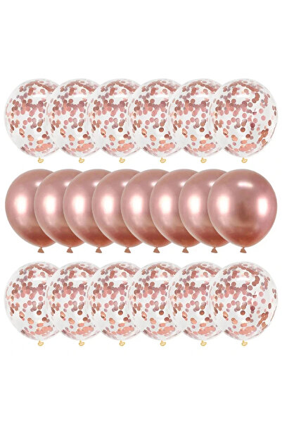 Choice 12INCH style-18 20pcs Rose Gold Metal Latex Confetti Ballo Wedding Dec...