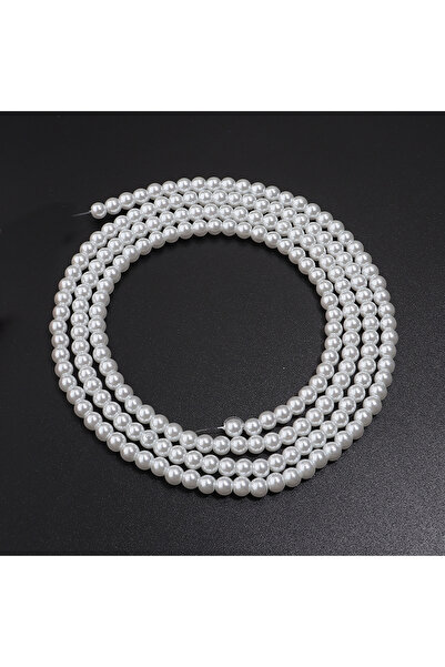Choice1 4mm 1strand/lot Vintage White Imitation Pearl Beads Baroque Shell Pea...
