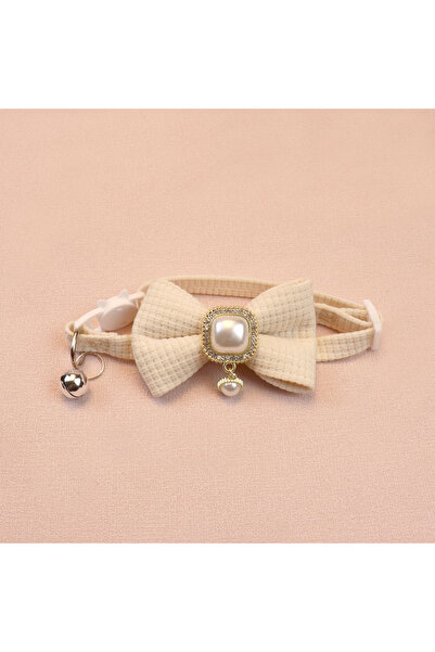 Choice1 طوق وافل جديد للحيوانات الأليفة fs-ML8-WHITE، طوق قطط مزين بفيونكة لط...