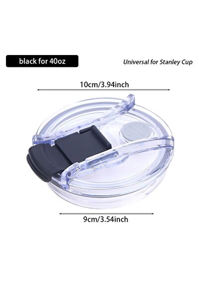 Choice غطاء أسود جديد لكوب زجاجي بمقبض سعة 40 أونصة، قطعة واحدة، مناسب لأكواب...