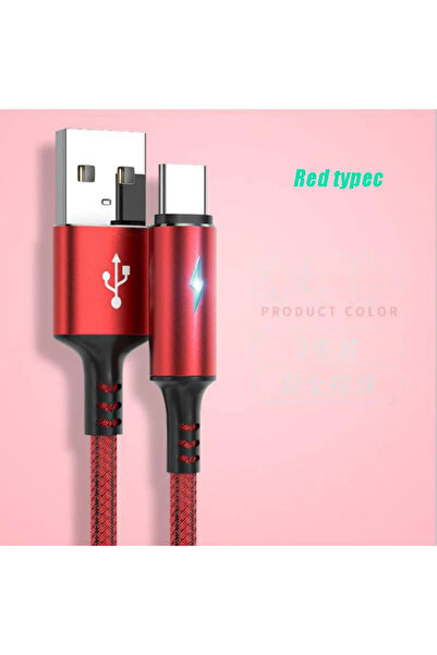 Choice5 كابل USB من النوع C بطول 1.2 متر، مزود بمؤشر LED أحمر، يدعم الشحن الس...