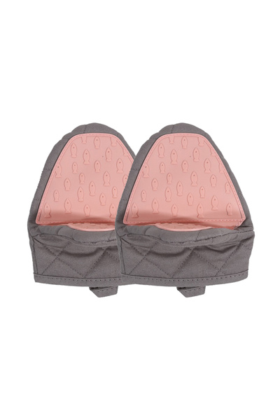 Choice Pink Grey A-2PCS 1/2PCS Fish Shaped Silicone Anti Scald Oven Gloves Ki...