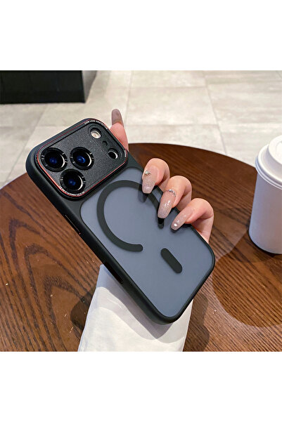 Choice12 جراب حماية فاخر مغناطيسي أسود اللون للكاميرا لهاتف iPhone 16 Pro Max...