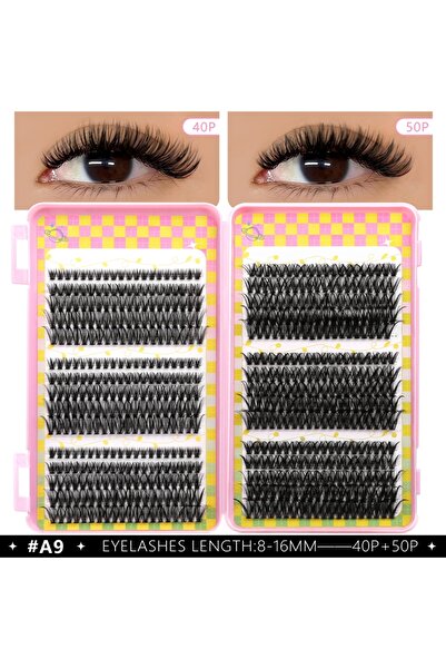 Choice1 DH-A9 فيلترينيه 600 قطعة من الرموش العنقودية الفردية، كثيفة ورقيقة، أ...