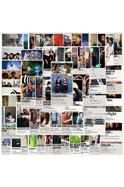 Choice 64 قطعة من ملصقات الأفلام الجمالية، مثالية لتزيين دفاتر القصاصات والقر...