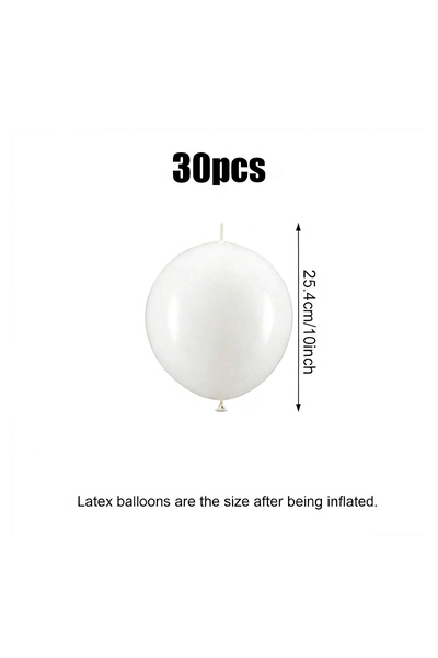 Choice Other 30pcs 30pcs white latex ballo with tails, DIY connection, quick ...