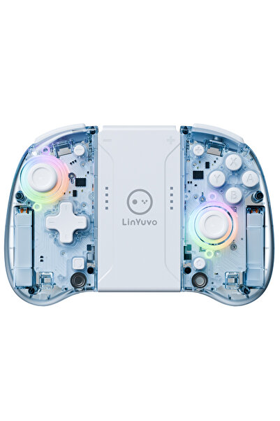 choice2 وحدة تحكم لاسلكية شفافة زرقاء من نوع LinYuvo KS37B Meteor Light Joyc ...