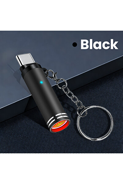 Choice ولاعة صغيرة محمولة من النوع C سوداء اللون، مزودة بخاصية نفخ الهواء، آم...