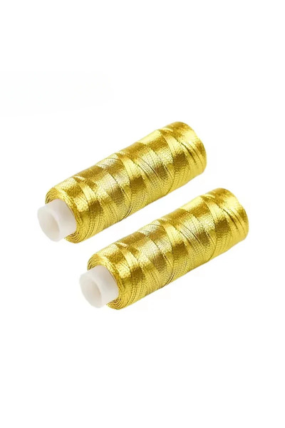 Choice 2pcs gold 1/2/3PCS Gold And Silver Thread Shiny Hand Sewing Machine Go...