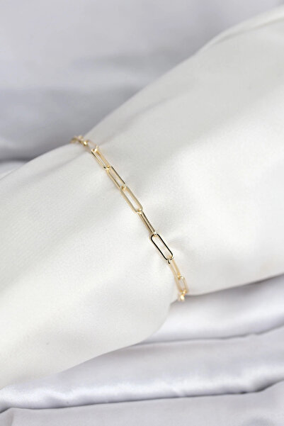 Clariss CM 14K Gold Renk Ataç Zincir Model Kadın Bileklik