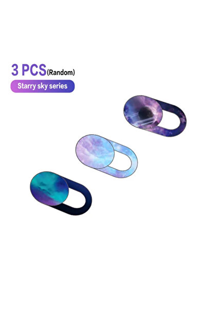 Choice 3 قطع (عشوائي) ملصقات غطاء كاميرا ويب بنمط سماء مرصعة بالنجوم لأجهزة ا...