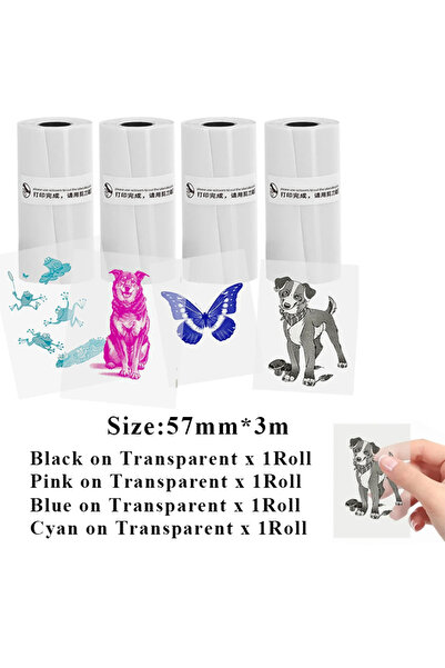 Choice17 4 لفات من ملصقات حراري شفافة لامعة ثلاثية الأبعاد بتقنية الليزر، مقا...