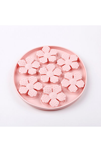 Choice1 وعاء تغذية بطيء على شكل زهرة وردية اللون، قطعة واحدة، مزود بكوب شفط س...