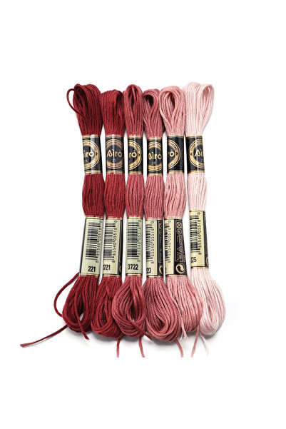 Choice13 pink03 6Pcs/bag Polyester Sewing Thread Colored Embroidery Thread Fo...