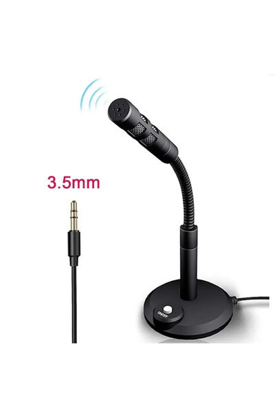 Choice1 ميكروفون مكتبي USB مقاس 3.5 ملم، متعدد الاتجاهات، مناسب لأجهزة الكمبي...