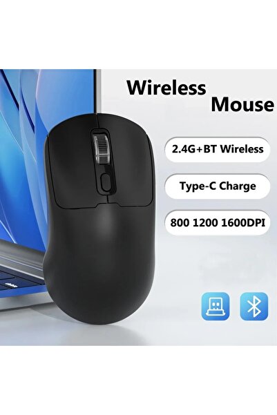 Choice1 ماوس ألعاب لاسلكي أسود من كيبيدومي، بتردد 2.4 جيجا هرتز، بتقنية بلوتو...