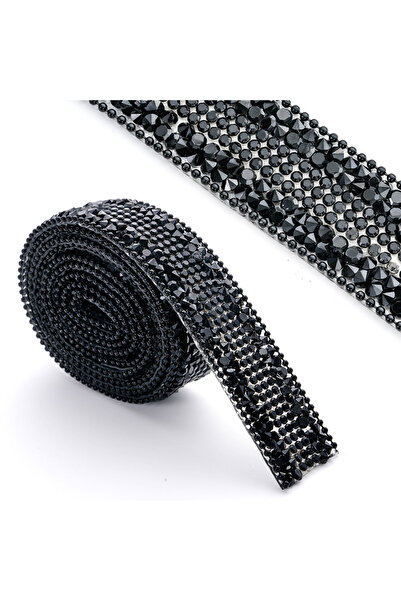 Choice3 1yard-pack Black 20mm DUCRYSTAL 20mm Hot Fix Resin Rhinestone Chain 9...