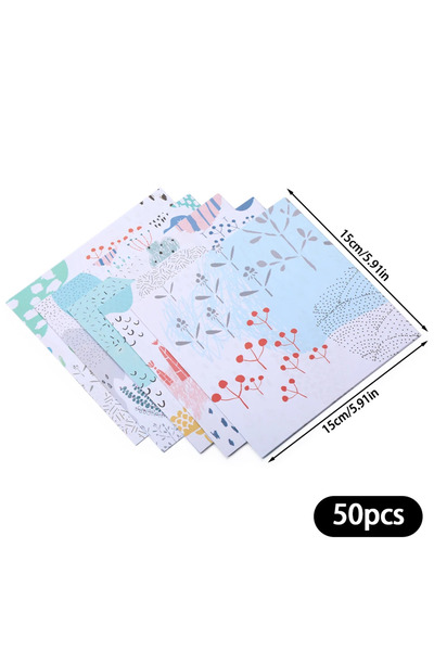 Choice6 Style A-50pcs Zxiixz 50 Sheets 15x15cm Colorful Square Origami Paper ...