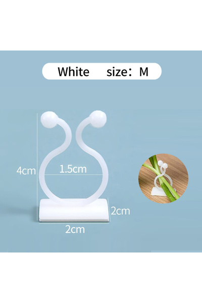 Choice 40 قطعة من خطافات تثبيت النباتات البيضاء M ذاتية اللصق على الحائط ومشب...