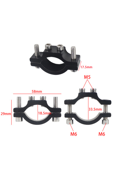 Choice قطعتان من حامل مصباح أمامي للدراجات النارية والدراجات النارية، أسود ال...