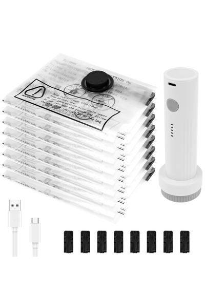 Choice 8 أكياس تخزين مفرغة من الهواء مع مضخة كهربائية USB، حقيبة ضغط سريع الإ...