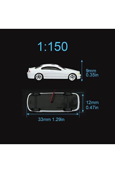 Choice1 5 قطع من سيارات ألعاب مصغرة بإضاءة LED بمقياس 1-150، هدية مثالية لسيا...