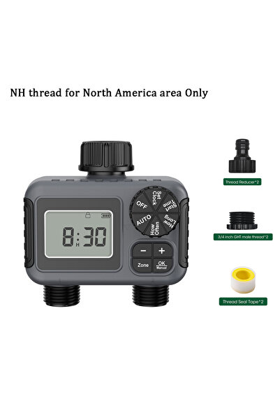 Choice1 مؤقت رشاشات إنسوما ثنائي المناطق قابل للبرمجة، مؤقت خرطوم حديقة موفر ...