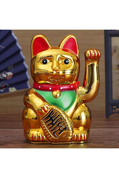choice2 Bright Gold 5inch Electric Waving Arm Lucky Cat Cashier New Store Ope...