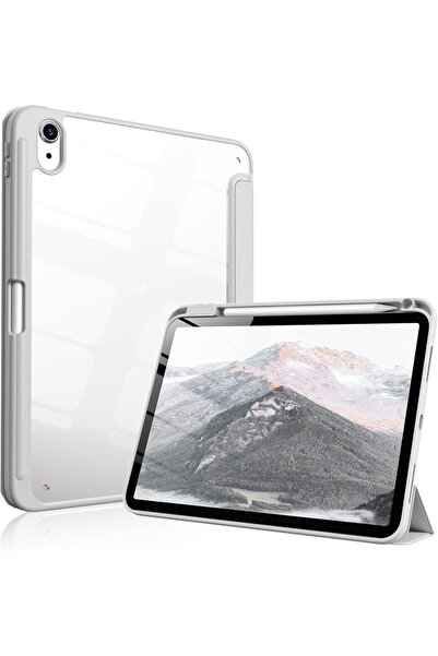 Choice حافظة أقلام رمادية فاتحة لجهاز iPad (A16) الجيل العاشر/الحادي عشر، متو...