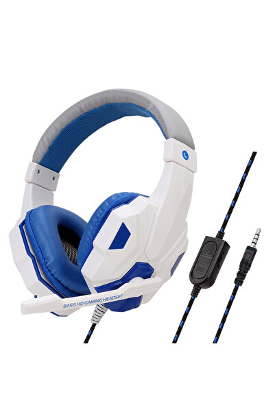 choice2 White Gaming Headphones 3.5mm Wired PC Bass Stereo Gamer Headset Phon...