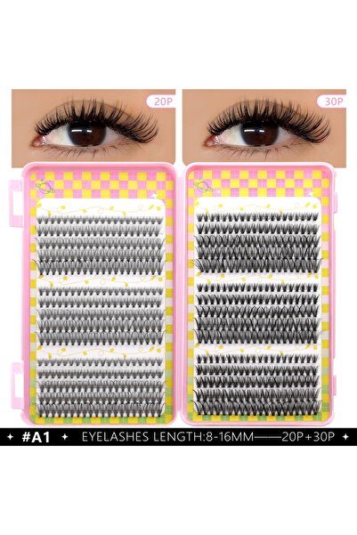 Choice8 DH-A1 فيلترينيه 600 قطعة من الرموش العنقودية الفردية، كثيفة ورقيقة، أ...