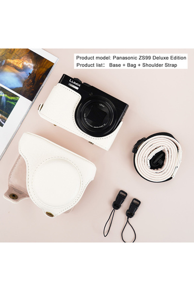 choice2 حقيبة بيضاء لكاميرا باناسونيك لوميكس DC-ZS99 DC TZ99، حقيبة جلد كلاسي...