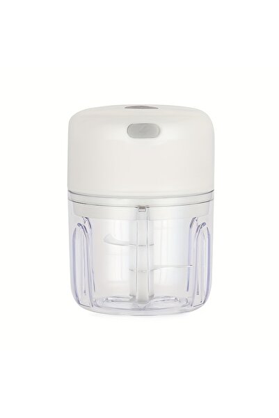 Choice1 مفرمة ثوم صغيرة قابلة لإعادة الشحن سعة 250 مل، بيضاء اللون، متينة وقو...