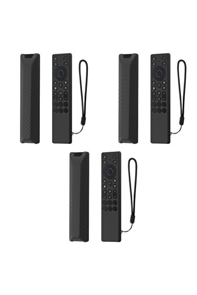 Choice12 غطاء حماية أسود مكون من 3 قطع لجهاز التحكم عن بعد TCL RC923A/RC813A،...