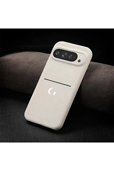 Choice25 جراب جلد غنم أبيض فاخر الملمس بتصميم كلاسيكي أنيق لهاتف جوجل بيكسل 1...