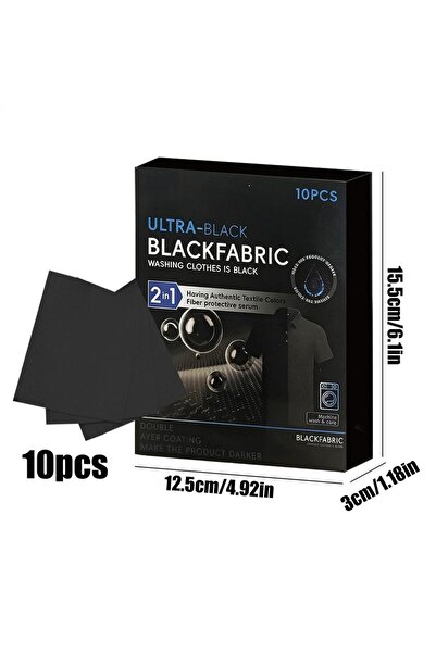 Choice Black 10Pcs Black Clothing Color Restorer Sheet Cotton Linen T-Shirts ...