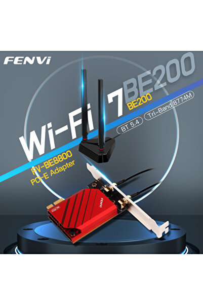 Choice محول واي فاي 7 FV-BE8800S FENVI WiFi 7 BE200 PCIE، بلوتوث 5.4، سرعة 87...