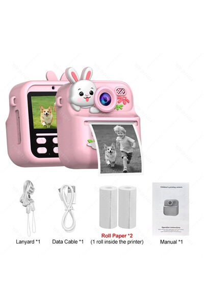 Choice3 Rabbit Pink 57mm Mini Thermal Printer Children Digital Photography Pr...