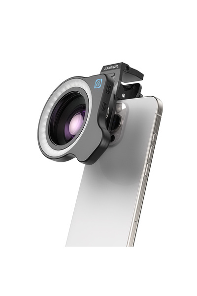 choice2 Macro with LED APEXEL 100mm Ultra Macro Lens HD Micro Phone Camera Le...