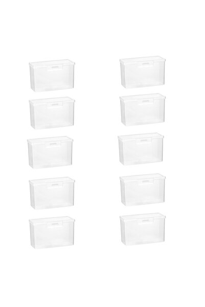 choice2 علبة تخزين بطاقات بلاستيكية شفافة مستطيلة الشكل، تحتوي على 10 قطع، من...