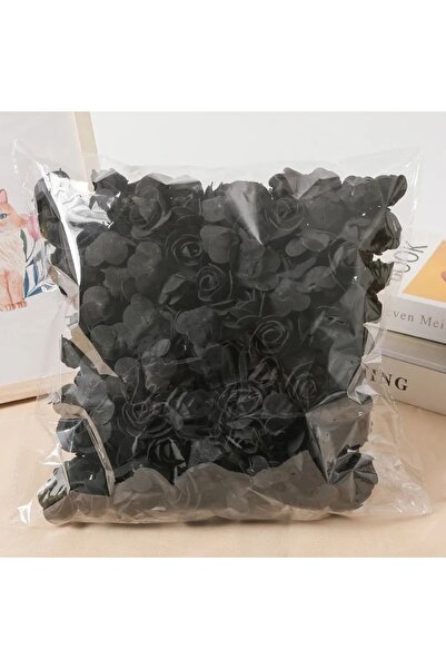 Choice12 100 قطعة من رؤوس الورود الاصطناعية السوداء المصنوعة من الفوم والبولي...