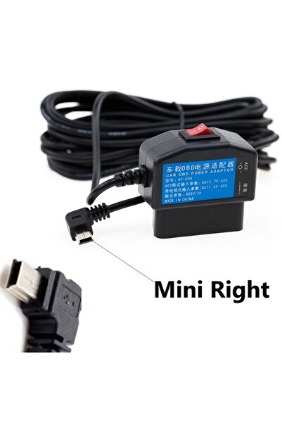 Choice Mini Right 5V/3A Car Dash Cam Mini Micro usb c type c plug 3pin Dash C...