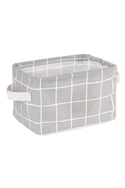 Choice سلة تخزين سطح المكتب من الكتان الرمادي الفاتح، أغراض متنوعة، صندوق تخز...