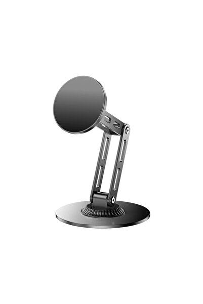 Choice حامل هاتف مكتبي مغناطيسي قابل للطي من سبائك الألومنيوم، أسود اللون، قا...