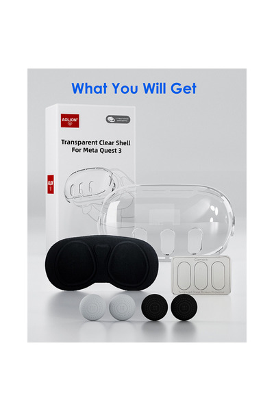 Choice WHITE For Meta quest3 VR Glasses Protecive Kit Crystal Case + Lens Cov...