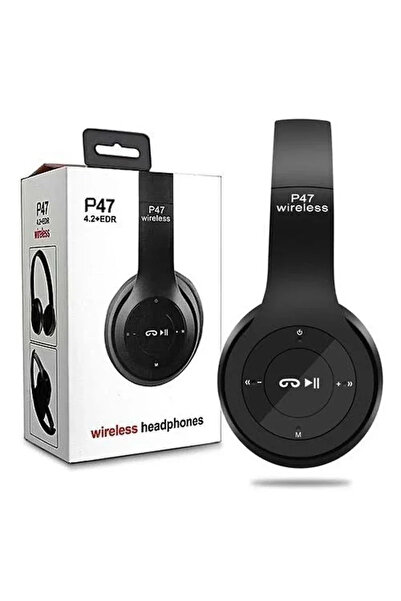 Choice سماعات رأس لاسلكية بلوتوث VIKEFON P47 سوداء اللون، مزودة بميكروفون، وخ...