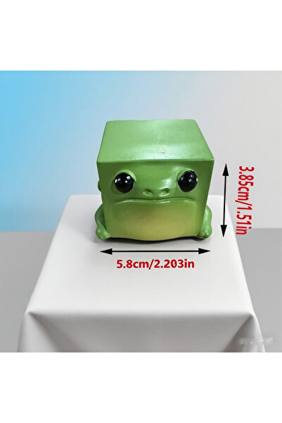 Choice تمثال ضفدع مربع من الراتنج (FX-Frog-1PCS) - قطعة ديكور لطيفة لتزيين سط...
